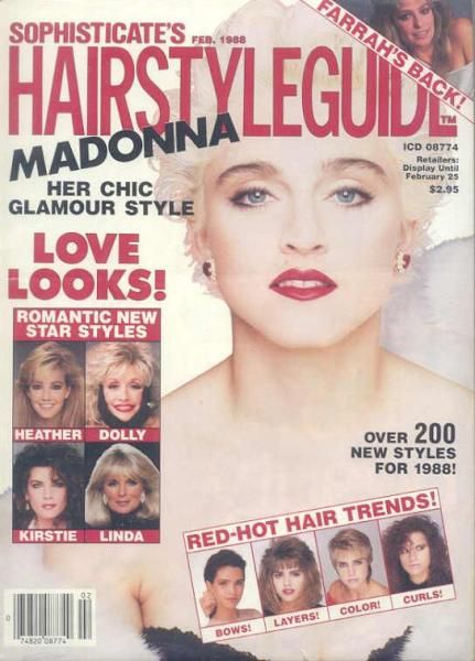 Madonna, Sophisticate's Hairstyle Guide Magazine February 1988 Cover