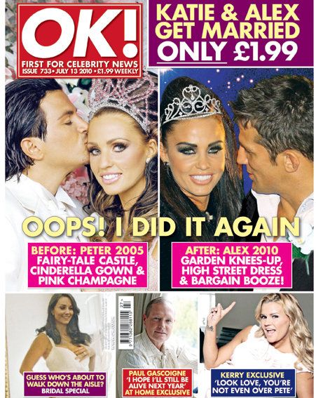 Peter Andre Katie Price Alex Reid Katie Price And Peter Andre Ok Magazine 06 July 2010 Cover Photo United Kingdom