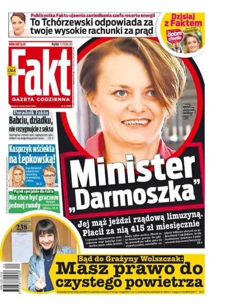 Ewa Kasprzyk Grazyna Wolszczak Fakt Magazine 25 January 2019 Cover