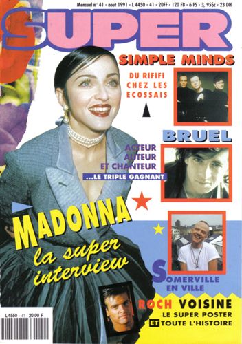 Madonna, SUPER Magazine August 1991 Cover Photo - France