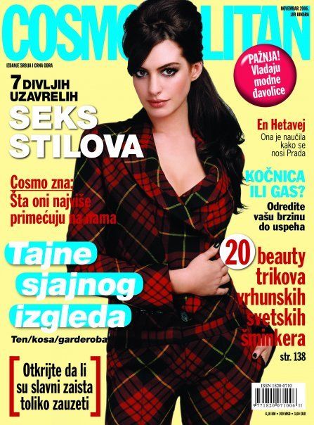 Anne Hathaway, Cosmopolitan Magazine November 2006 Cover Photo - Serbia