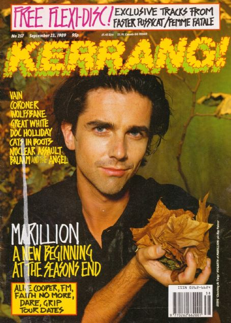 Steve Hogarth - Kerrang Magazine Cover [United Kingdom] (23 September 1989)