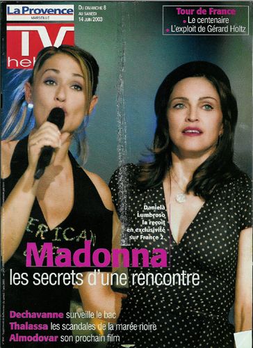 Madonna, TV hebdo Magazine 08 June 2003 Cover Photo - France