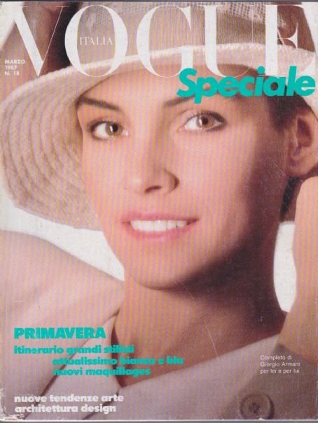 Famke Janssen - Vogue Magazine Cover [Italy] (March 1987)