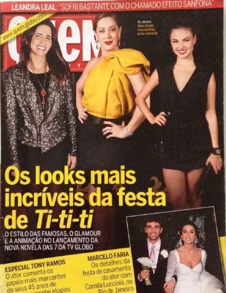 Claudia Raia Malu Mader Marcelo Faria Isis Valverde Marcelo Faria And Isis Valverde Marcelo Faria And Camila Lucciola Camila Lucciola Quem Magazine 23 July 10 Cover Photo Brazil