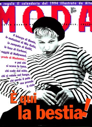 Madonna, MODA Magazine January 1994 Cover Photo - Italy