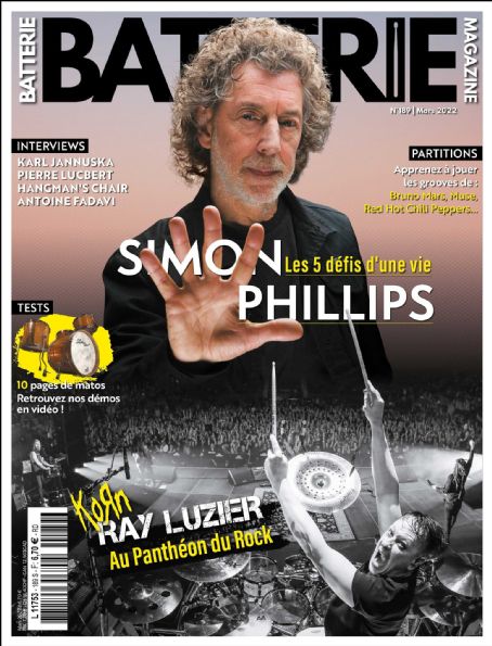 Simon Phillips, Batterie Magazine March 2022 Cover Photo - France