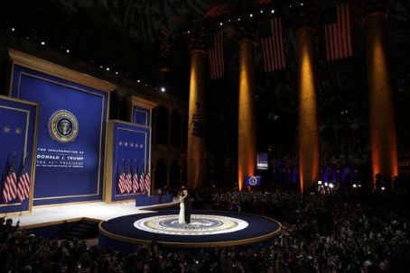 President Donald Trump and first lady Melania Trump address the Freedom ...