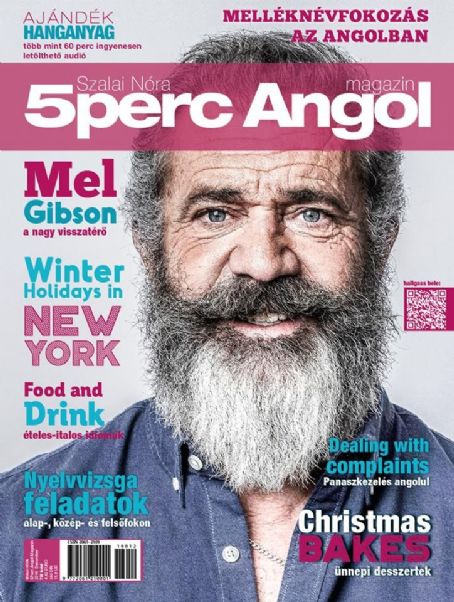 Mel Gibson 5 Perc Angol Magazine December 2016 Cover Photo Hungary