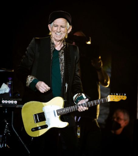 Keith Richards performs onstage at SoFi Stadium on October 14, 2021 in Inglewood, California