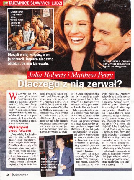 Julia Roberts and Matthew Perry - Zycie na goraco Magazine Pictorial [Poland] (2 February 2023)