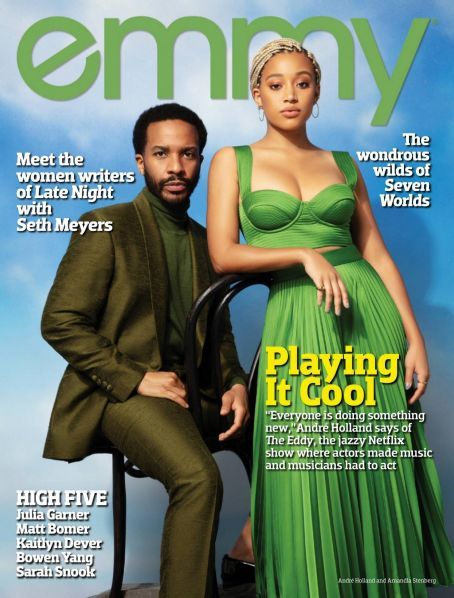 André Holland, Amandla Stenberg, The Eddy, Emmy Magazine May 2020 Cover ...