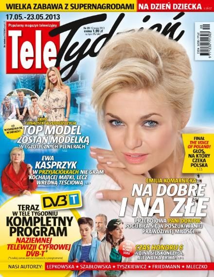 Emilia Komarnicka, Tele Tydzień Magazine 17 May 2013 Cover Photo - Poland