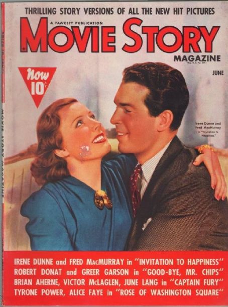 Irene Dunne, Fred MacMurray - Movie Story Magazine Cover [United States] (July 1939)