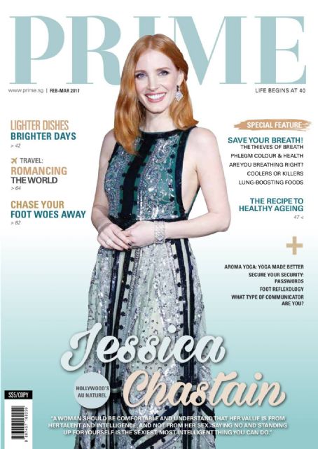 Jessica Chastain, Prime Magazine February 2017 Cover Photo - Singapore