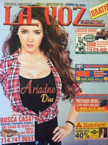 Ariadne Díaz - La Voz Magazine Cover [United States] (25 June 2015)