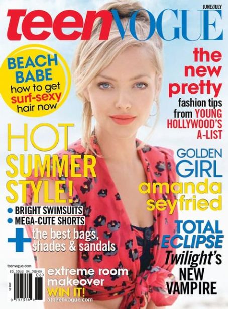 Amanda Seyfried, Teen Vogue Magazine June 2010 Cover Photo - United States