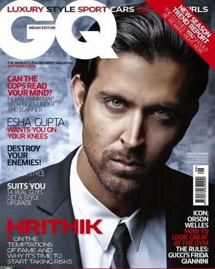 Hrithik Roshan, GQ Magazine September 2009 Cover Photo - India