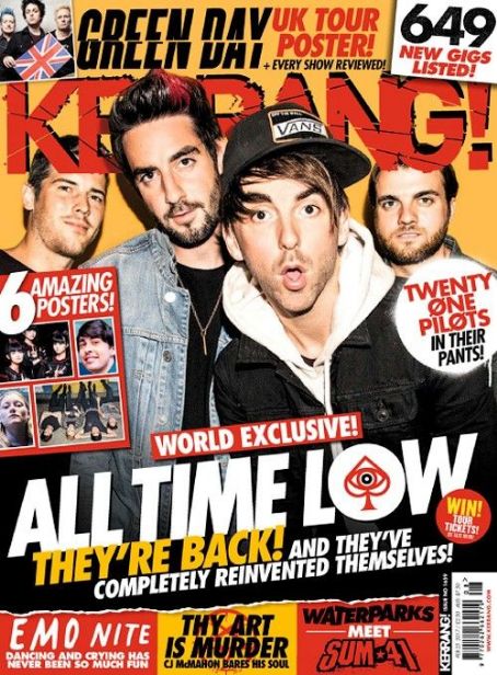 All Time Low - Kerrang Magazine Cover [United Kingdom] (25 February 2017)