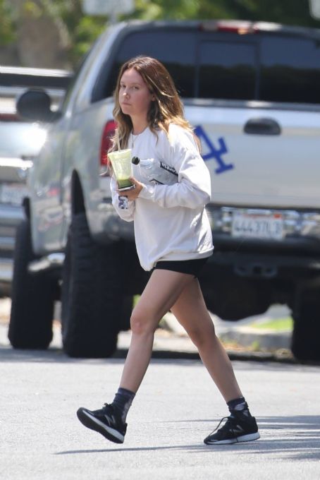 Ashley Tisdale – displays her legs ahead of a workout in Santa Monica