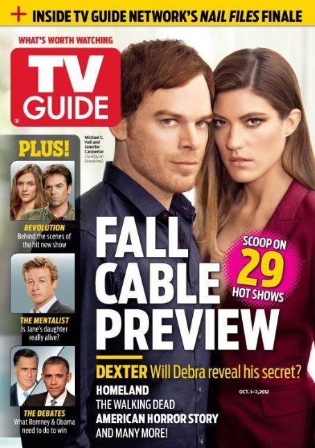 Michael C. Hall, Jennifer Carpenter - TV Guide Magazine Cover [United States] (1 October 2012)
