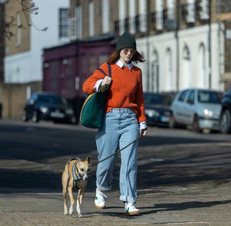 Rose Leslie – Spotted while walking her dog in North London