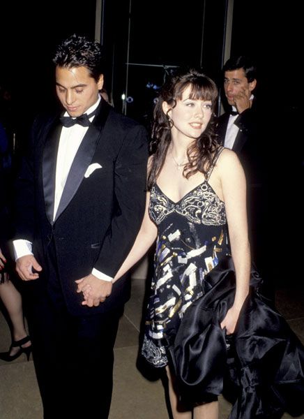 Chris Foufas and Shannen Doherty At The 49th annual Golden Globes (1992 ...