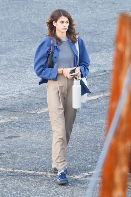 Kaia Gerber – Seen after set of ‘Mrs. American Pie’ in Downtown Los Angeles