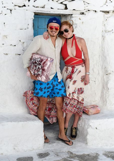Lindsay Lohan and Egor Tarabasov– Out in Mykonos, Greece, 7/5/2016