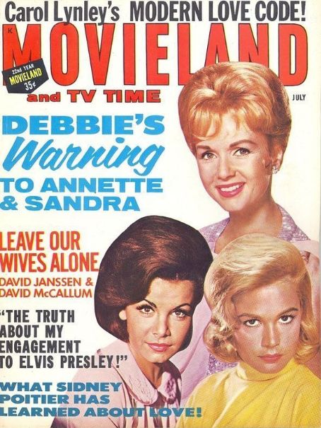Annette Funicello, Debbie Reynolds, Sandra Dee - Movieland Magazine Cover [United States] (July 1965)