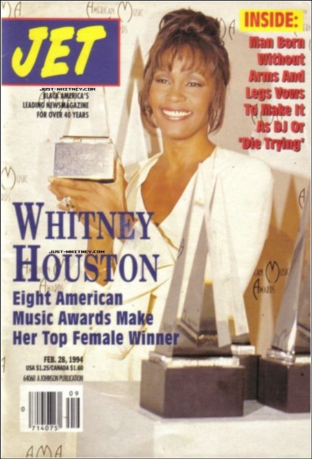 Whitney Houston, Jet Magazine 28 February 1994 Cover Photo - United States