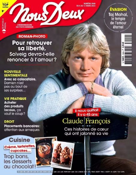 Claude François, Nous Deux Magazine 06 March 2023 Cover Photo - France