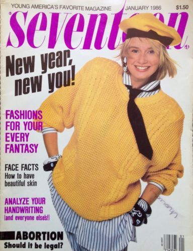 Seventeen Magazine January 1986 Cover Photo - United States