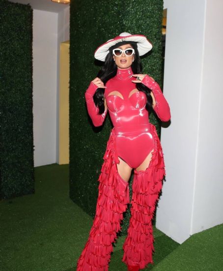 Paris Hilton – Wears a red Mushroom Princess costume in West Hollywood