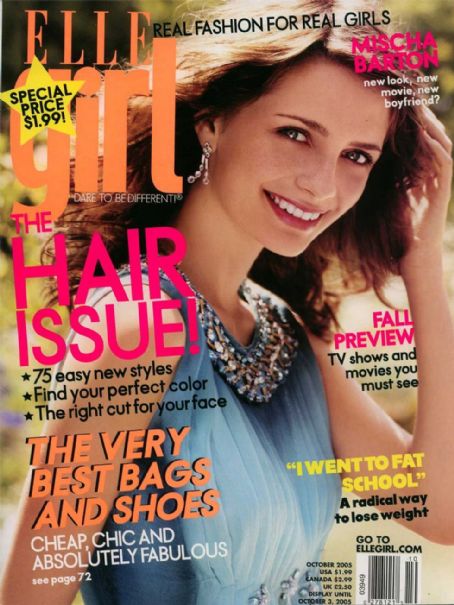 Mischa Barton, Elle Girl Magazine October 2005 Cover Photo - United States