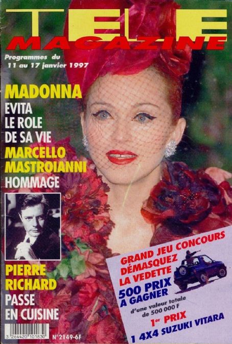 Madonna, Tele Magazine Magazine 11 January 1997 Cover Photo - France