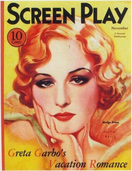 Madge Evans, Screen Play Magazine November 1932 Cover Photo - United States