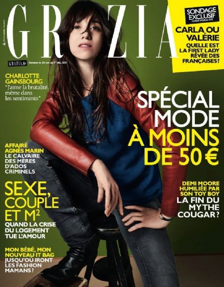 Charlotte Gainsbourg Grazia Magazine 25 November 11 Cover Photo France