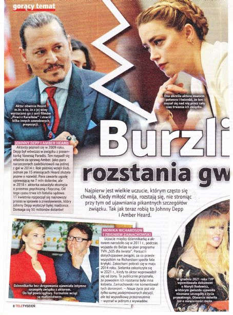 Amber Heard and Johnny Depp - Tele Tydzień Magazine Pictorial [Poland] (13 May 2022)