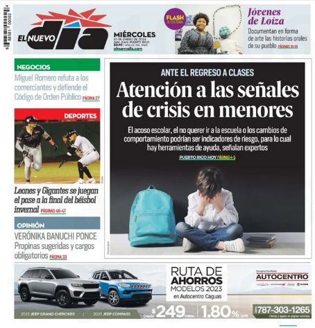 El Nuevo Dia Magazine 10 January 2024 Cover Photo - Puerto Rico