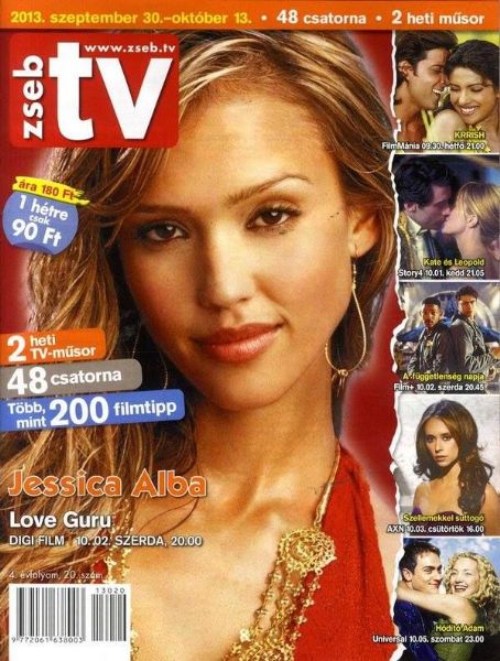 Jessica Alba - Zseb TV Magazine Cover [Hungary] (30 September 2013)
