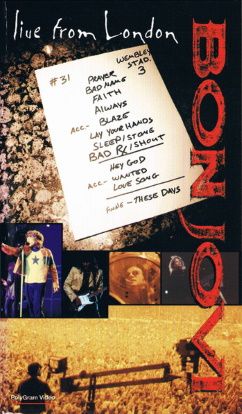 Live from London (Bon Jovi VHS)