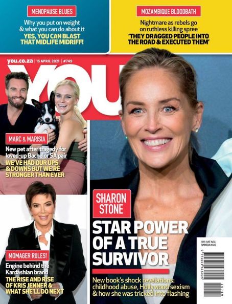 Sharon Stone, You Magazine 15 April 2021 Cover Photo - South Africa