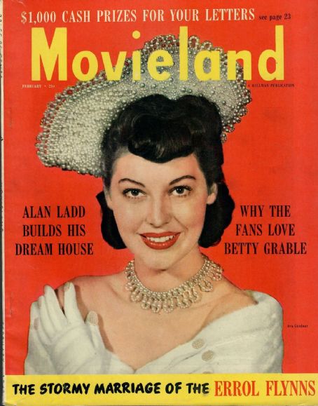 Ava Gardner, Movieland Magazine February 1949 Cover Photo - United States