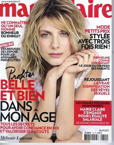 Mélanie Laurent, Marie Claire Magazine April 2011 Cover Photo - France