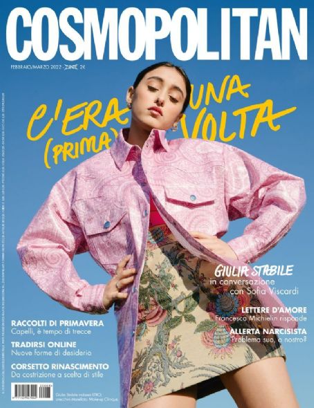 Giulia Stabile, Cosmopolitan Magazine February 2022 Cover Photo - Italy