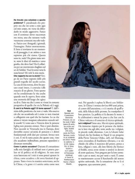 Kasia Smutniak Marie Claire Magazine Pictorial [italy] August 2021 Kasia Smutniak Picture