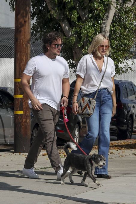 Malin Akerman – With Jack Donnelly take their dog for a walk in Los Angeles