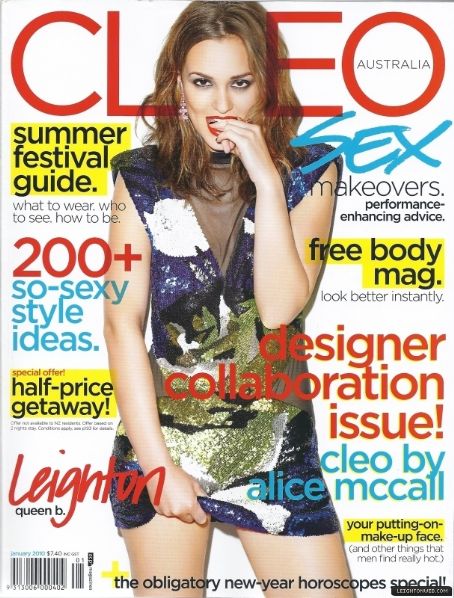 Leighton Meester, Cleo Magazine January 2010 Cover Photo - Australia