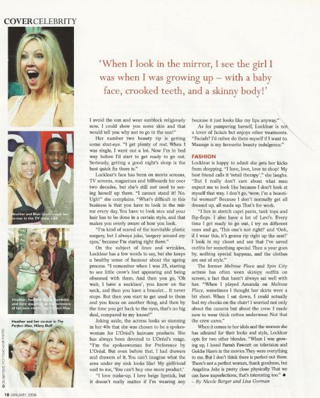 Heather Locklear, Longevity Magazine January 2006 Cover Photo - United ...